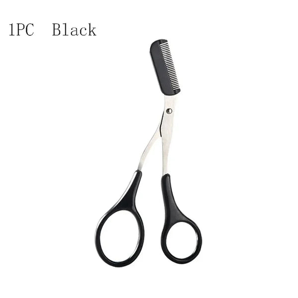Tijeras para Cejas con Peine de acero inoxidable
