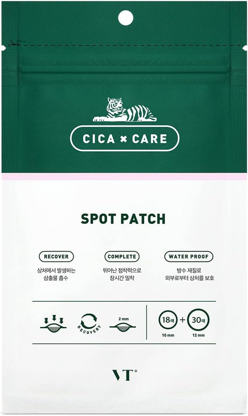 Parches Cica Care VT Cosmetics envase de 48 unidades.
