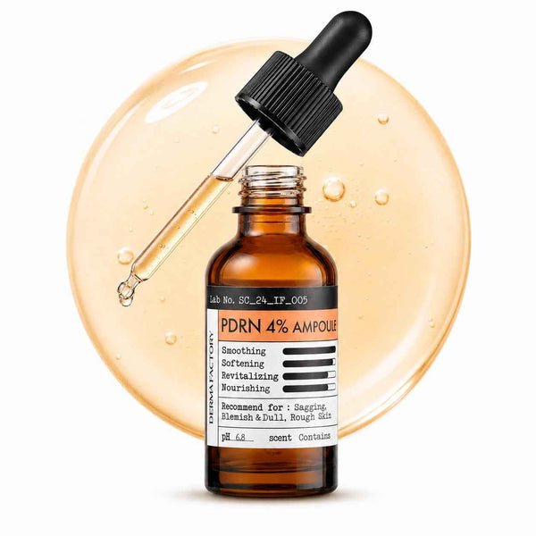 Sérum PDRN de ADN de salmón Derma Factory envase frontal de 30 ml.