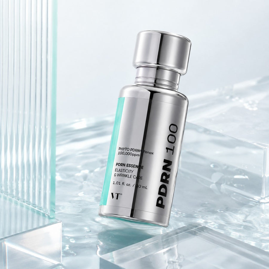 Kit Reedle PDRN VT: esencia PDRN Essence 100 sobre cristal y agua