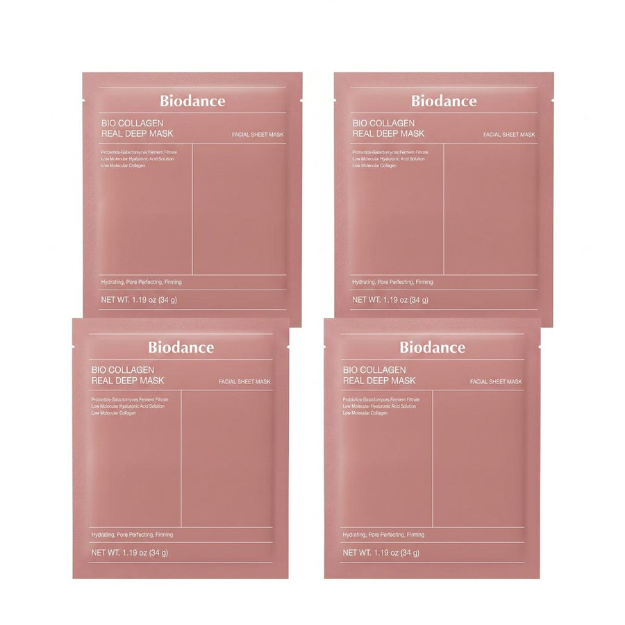 Kit Colágeno Biodance: cuatro sobres de mascarilla de hidrogel Bio Collagen Real Deep Mask