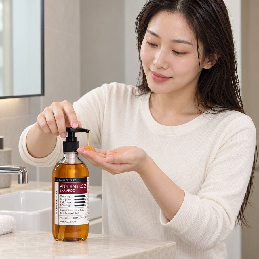 Champú Derma Factory uso sobre el cabello