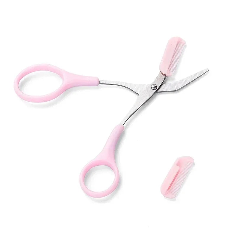 Tijeras para Cejas con Peine abiertas para recorte