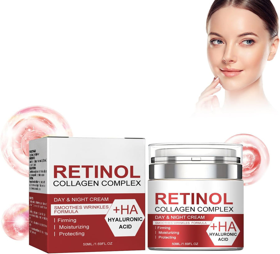 Crema Antiedad con Retinol y Colageno envase del producto