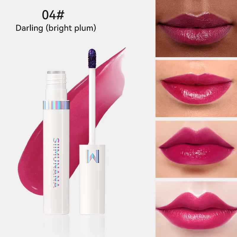 Tinte de Labios Peel Off SIMUNANA Color Natural película seca antes de retirar.