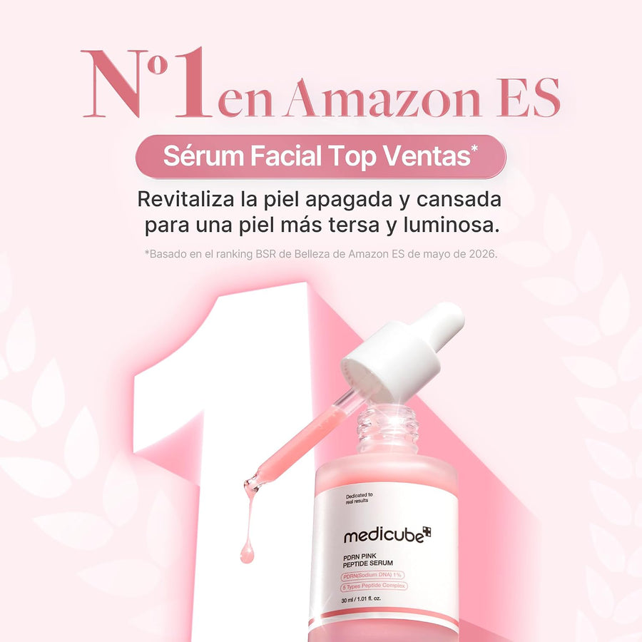 Medicube PDRN Pink Peptide Serum with Salmon DNA caja de presentación.