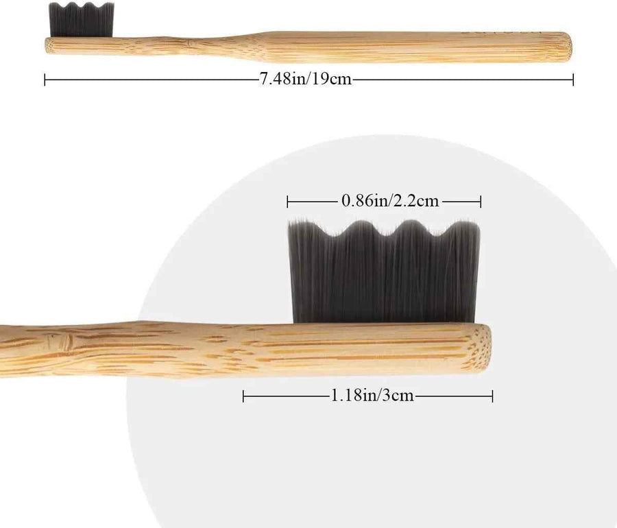 Bamboo Toothbrush Set 4Pcs Cerdas Extra Suaves