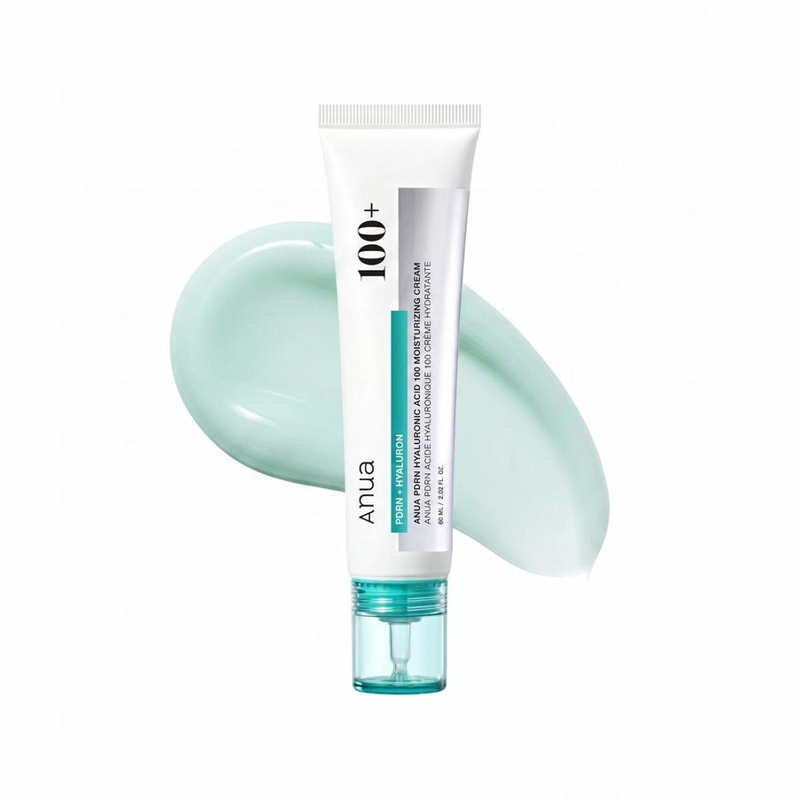 Kit Hidratante Anua PDRN: crema Anua PDRN Hyaluronic Acid 100 Cream de 60 ml sobre su textura