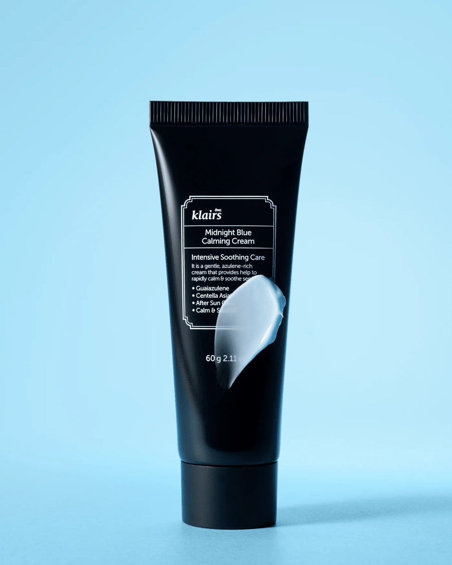 Crema Calmante Azul Guaiazulena Klairs rutina de cuidado facial nocturno.
