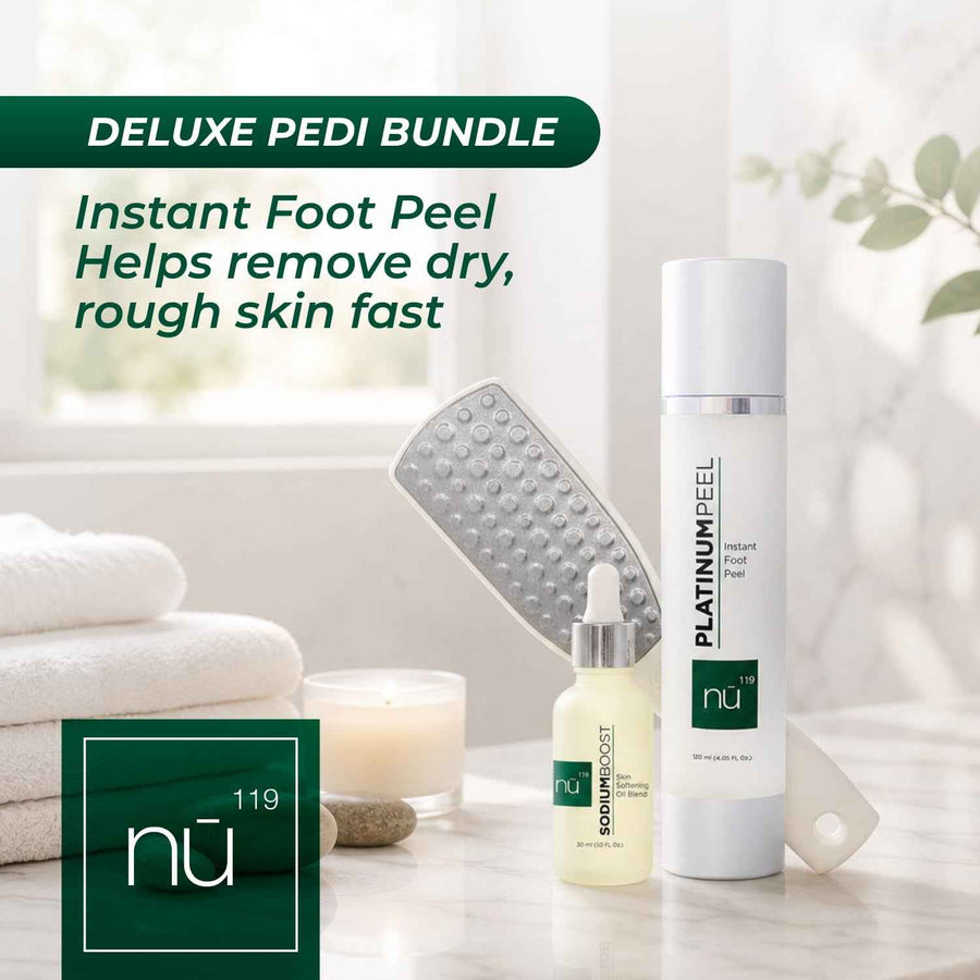 Kit de cuidado para pies spray exfoliante Platinum Peel de 120 ml.