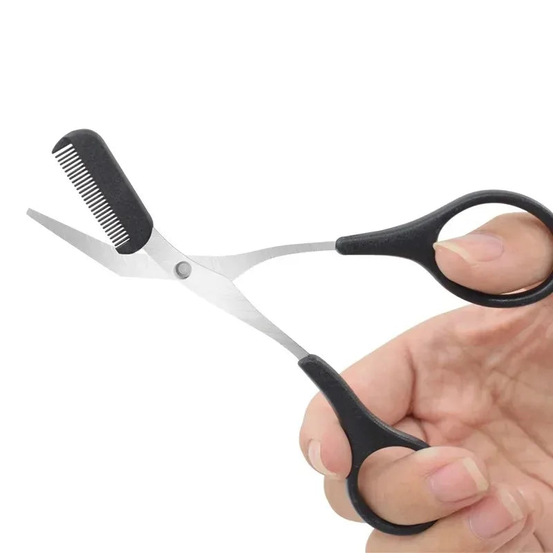 Tijeras para Cejas con Peine recortando pelos largos