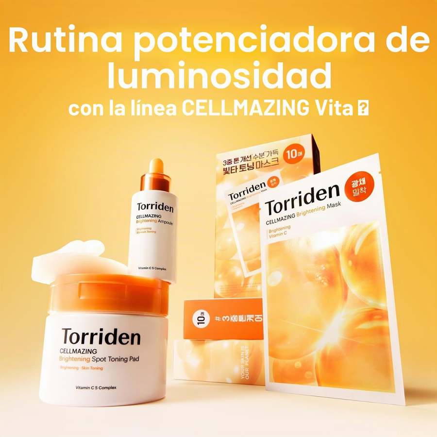 Ampolla Iluminadora Vitamina C Torriden Cellmazing modo de empleo paso a paso