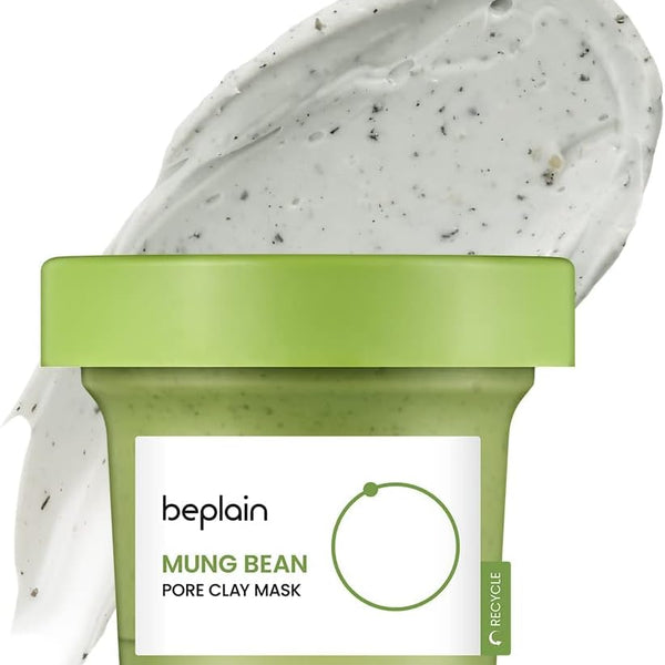 Beplain Mung Bean Pore Clay Mask envase frontal del bote