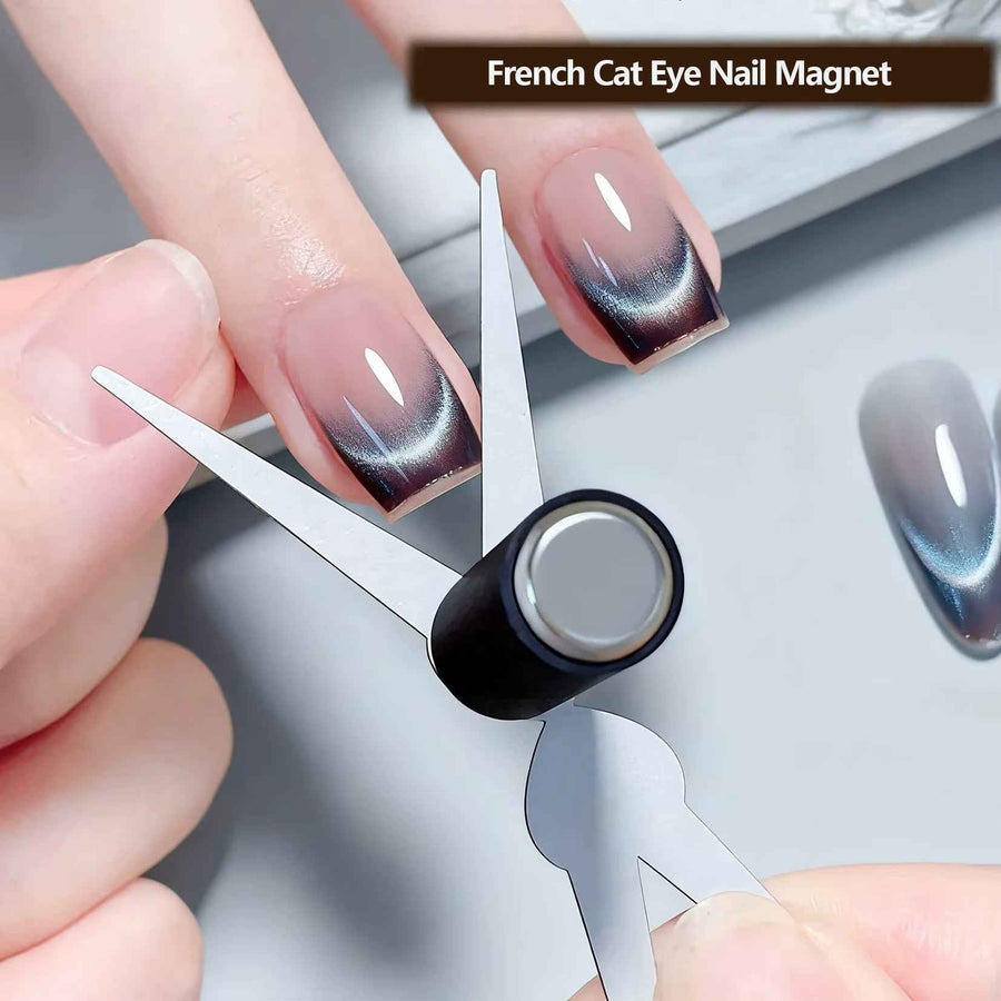 Set de Imanes para Nail Art IFANYUO efecto francesa en V en detalle.