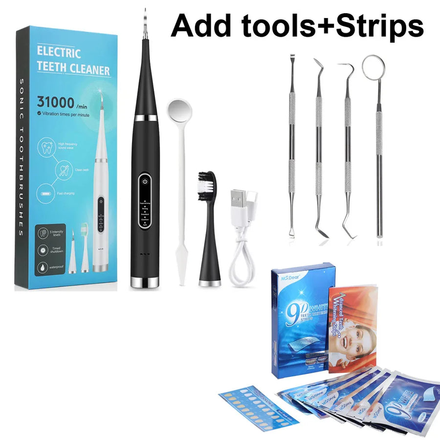 Limpiador Dental Eléctrico set ampliado con herramientas adicionales