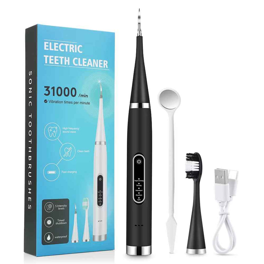 Limpiador Dental Eléctrico vista frontal completa del dispositivo