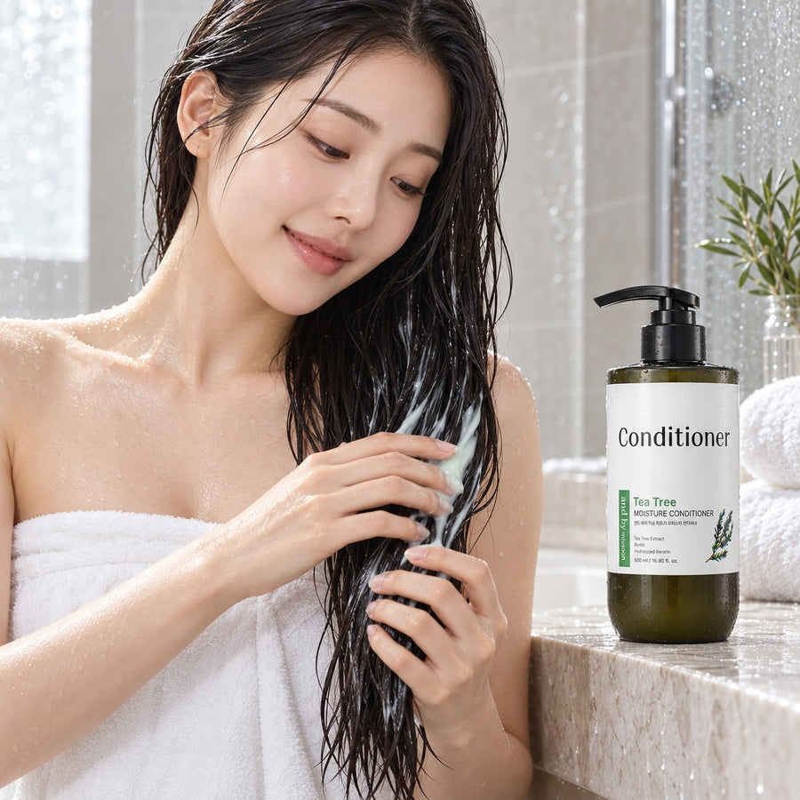 Acondicionador Mixsoon Tea Tree, detalle del envase