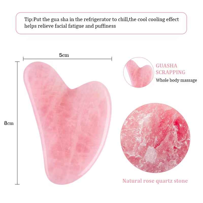 Gua Sha Facial Jade Natural para Masaje y Lifting