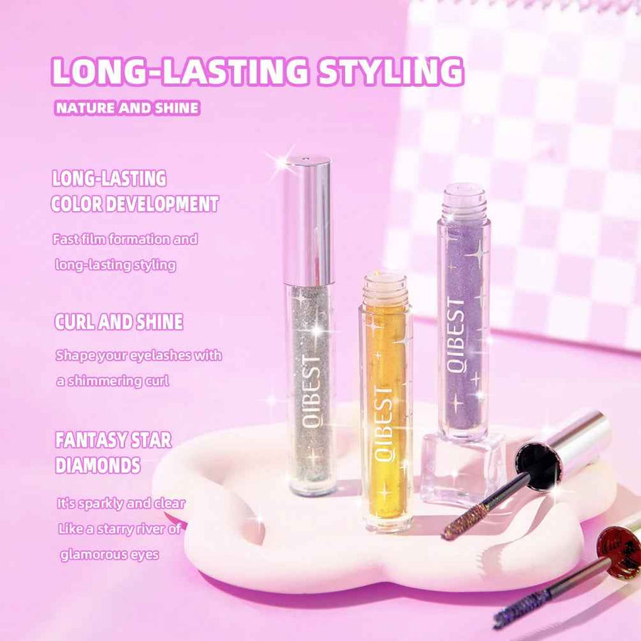Mascara de Pestañas con Purpurina Efecto Diamante