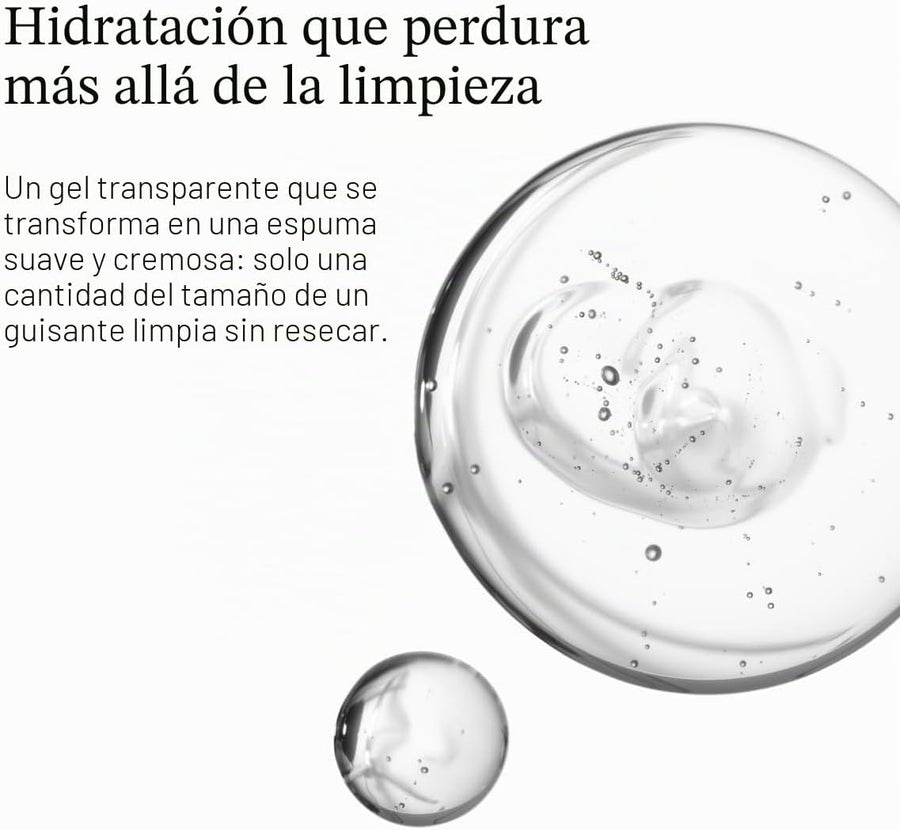 Round Lab Birch Juice Moisturizing Cleanser aplicación sobre el rostro.