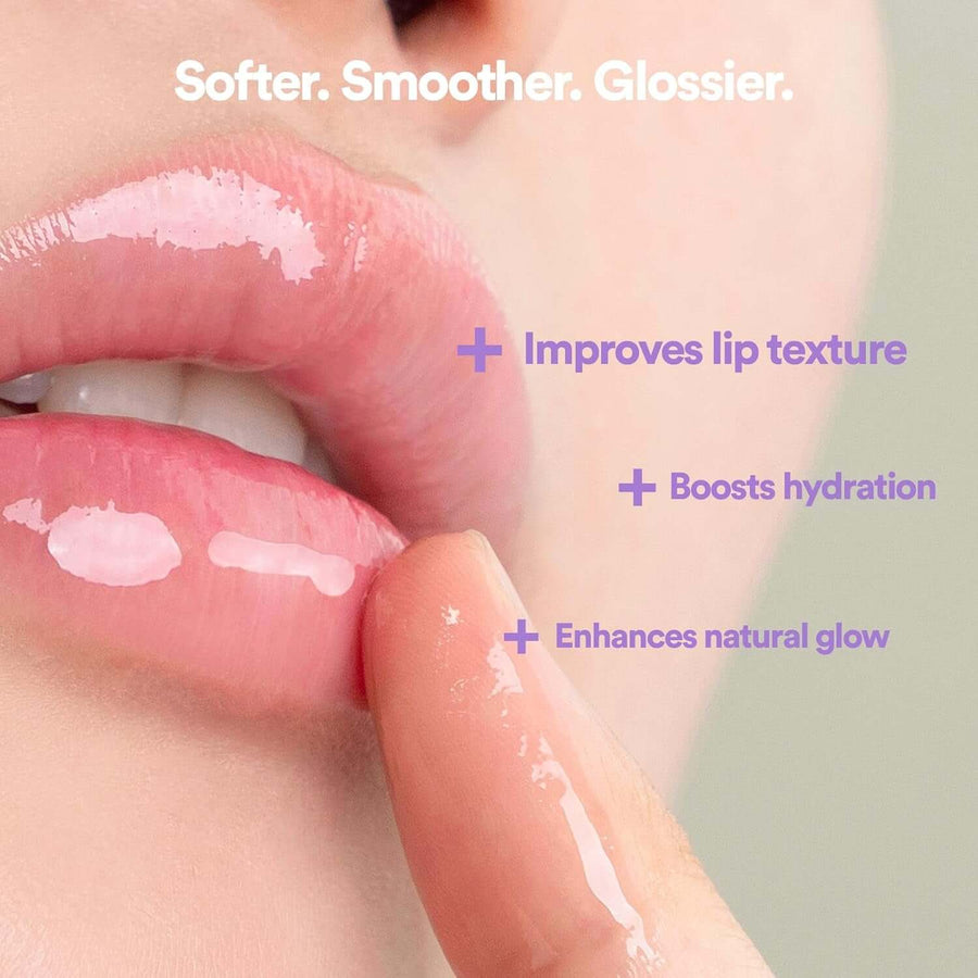 Mascarilla labial nocturna TOCOBO Purple Collagen detalle del packaging morado.