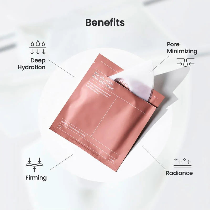 Bio-Collagen Real Deep Mask Biodance resultado de piel hidratada.
