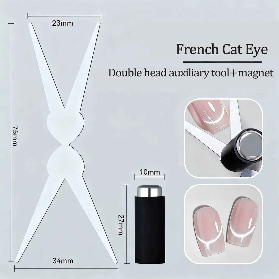 Set de Imanes para Nail Art IFANYUO resultado final en la uña.