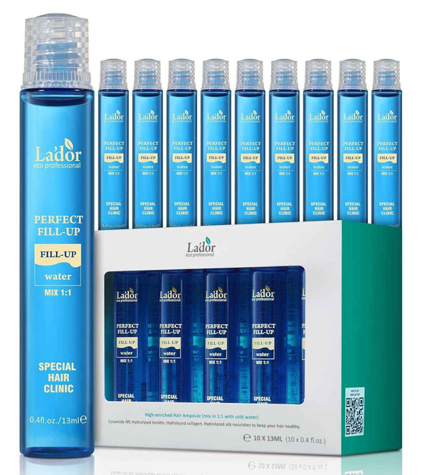 Tratamiento capilar de queratina Lador Perfect Hair Fill-Up envase frontal.