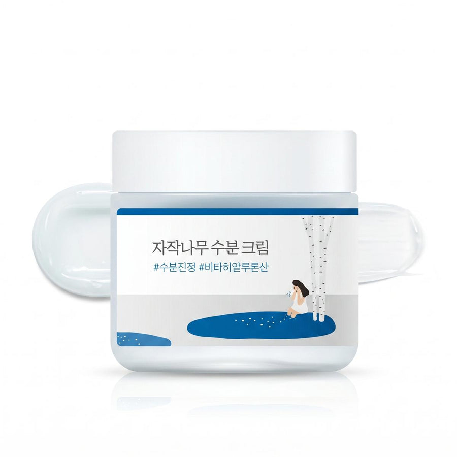 Kit Hidratación Round Lab: crema hidratante Birch Juice Moisturizing Cream de 80 ml en su tarro