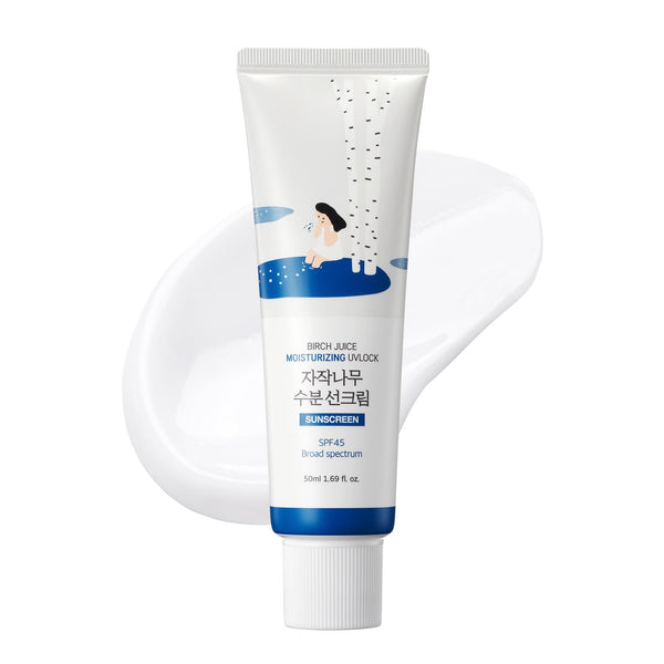 Protector Solar de Jugo de Abedul Round Lab envase frontal de 50 ml.