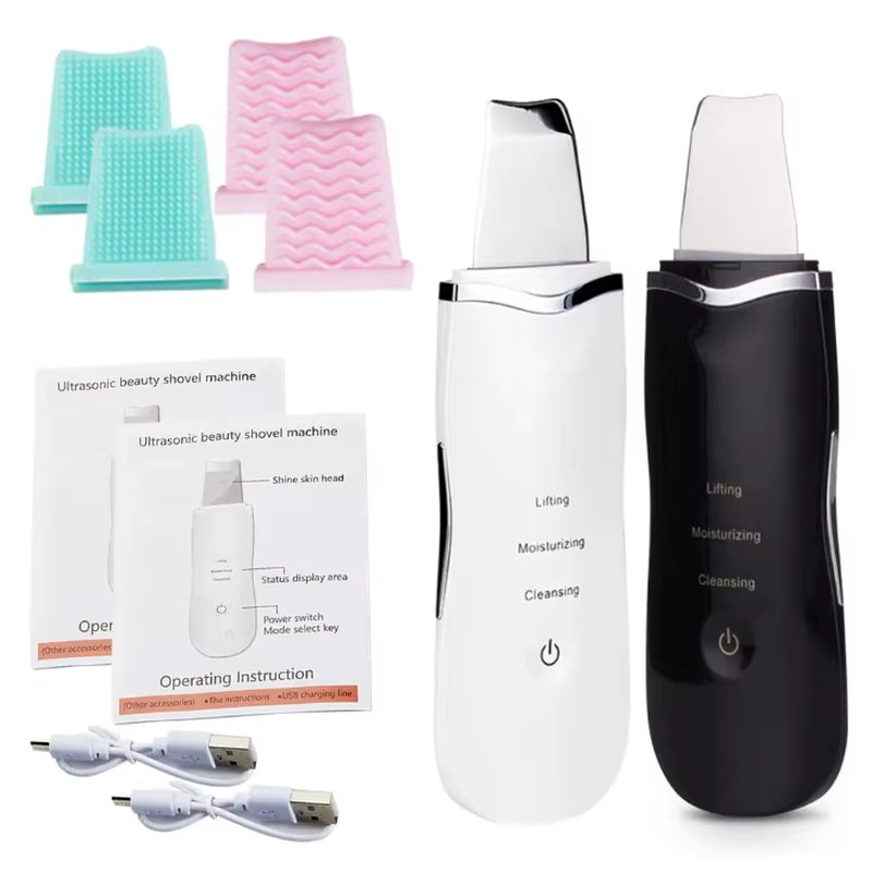 Espátula Ultrasónica Facial uso sobre piel húmeda