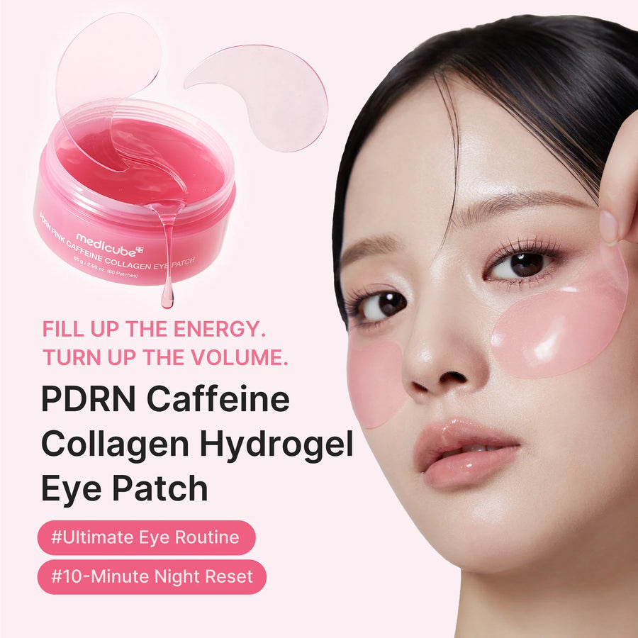 Parche de Ojos PDRN Cafeína y Colágeno Medicube envase.