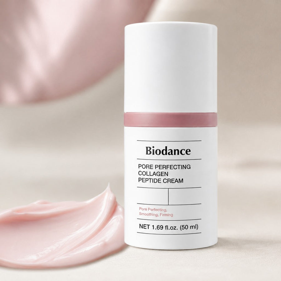 Kit Colágeno Biodance: crema Pore Perfecting Collagen Peptide Cream con una muestra de producto