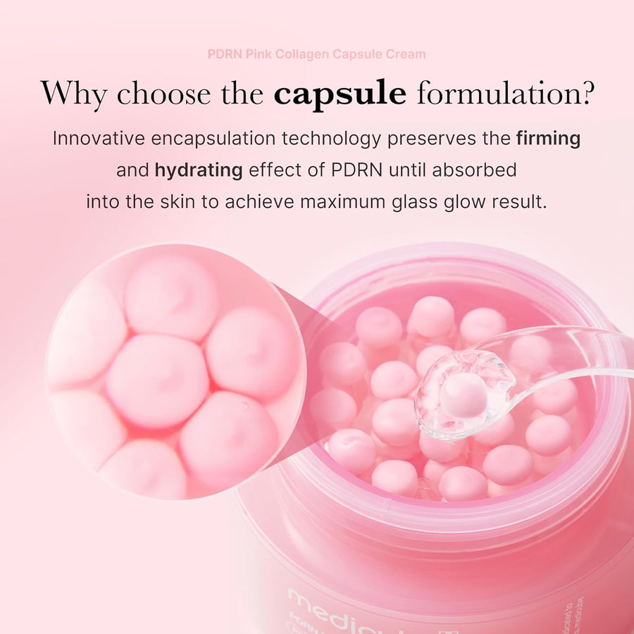 Capsule Cream con PDRN Medicube aplicación sobre el rostro.
