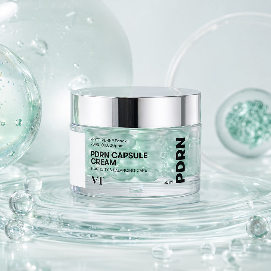 Kit Reedle PDRN VT: crema de cápsulas PDRN Capsule Cream 100 entre burbujas de agua