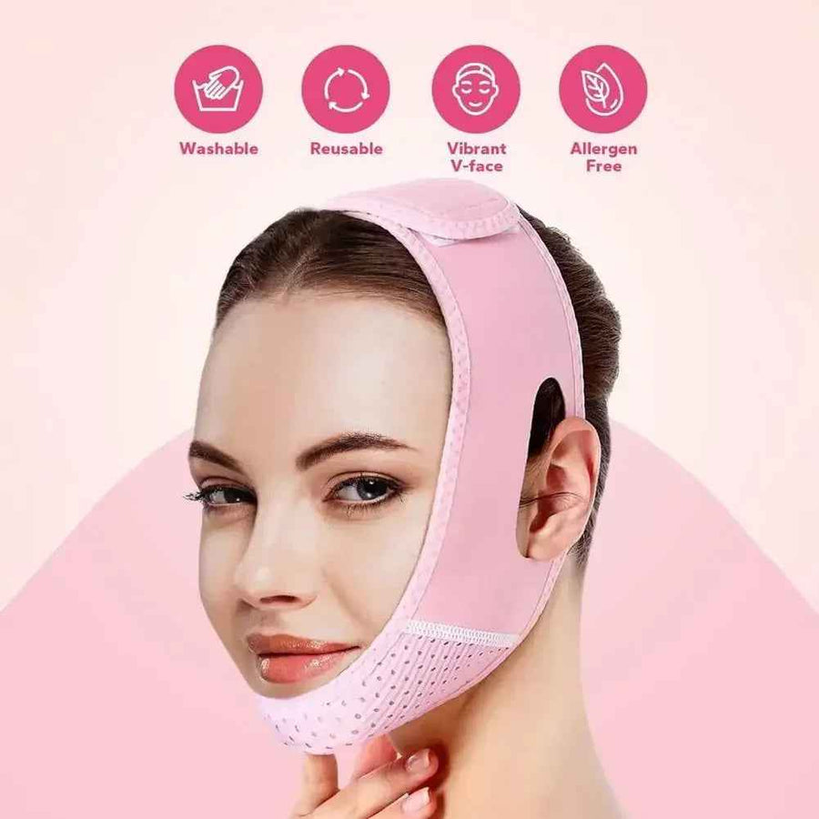V Line Face Shaping Strap detalle del tejido elástico