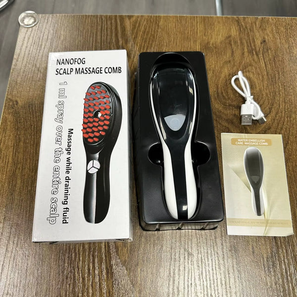Peine Masajeador Capilar NANOFOG vista completa del dispositivo.