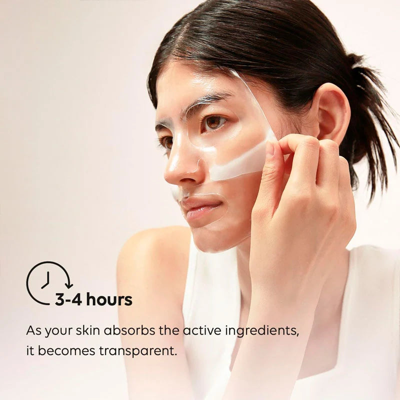 Bio-Collagen Real Deep Mask Biodance antes y después del uso nocturno.