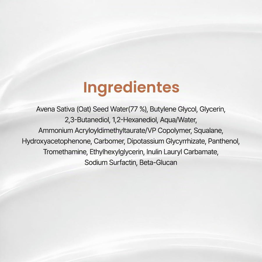 Gel Crema Calmante de Avena Purito ingredientes destacados del producto.