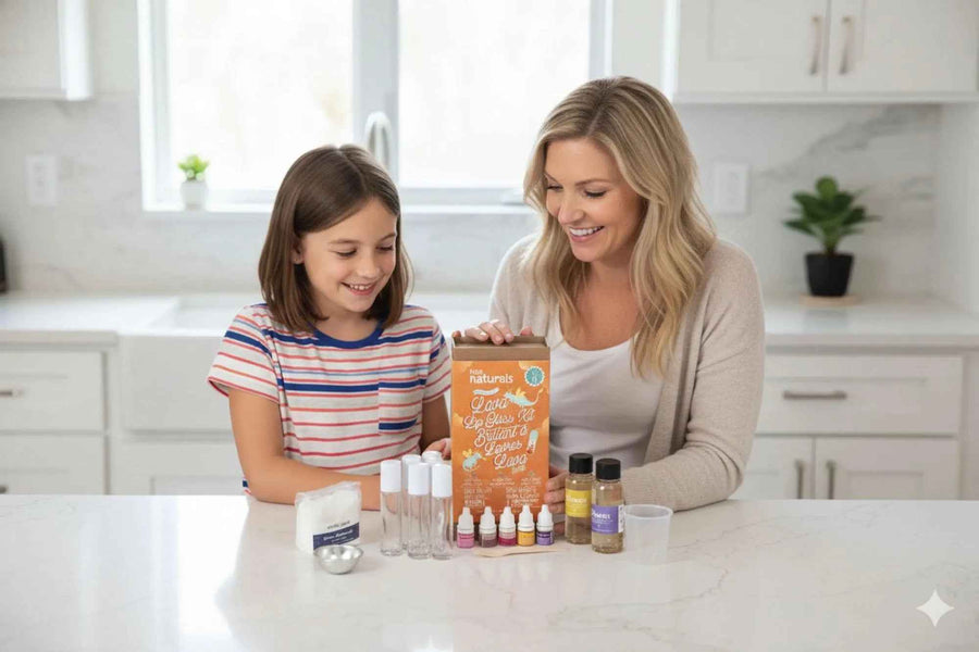 Kit DIY de Brillo Labial Kiss Naturals vaso medidor y espátula.