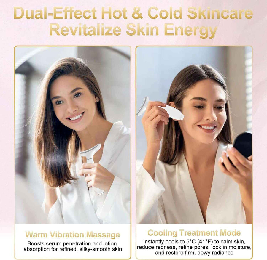 Masajeador Facial LED Antiarrugas con Calor y Frío