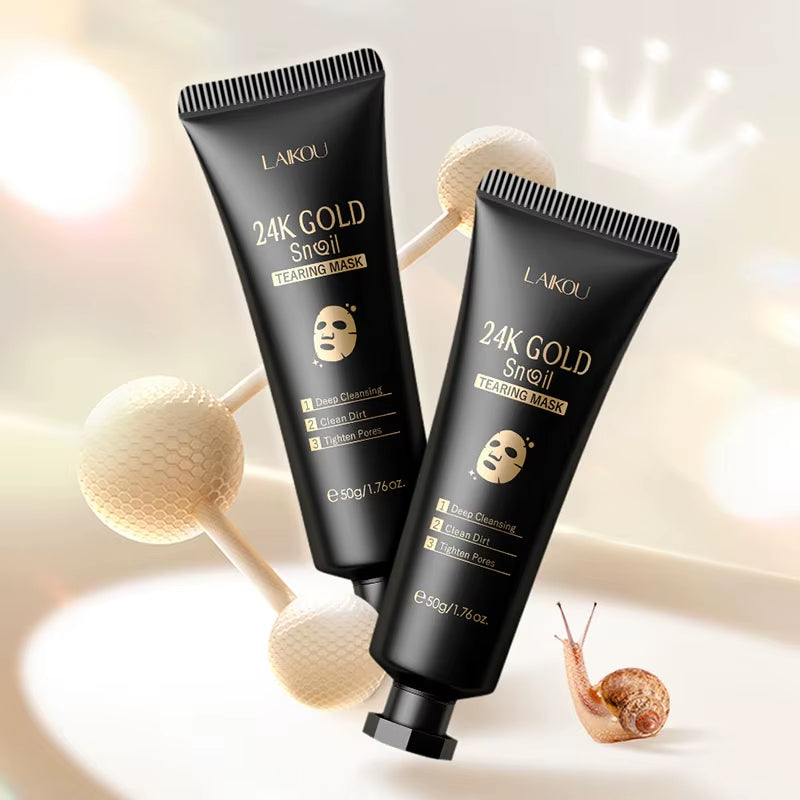 Mascarilla Peel Off Oro 24K LAIKOU presentación completa del producto.