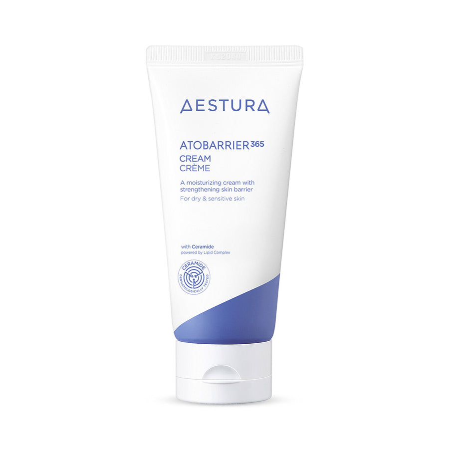 Crema con Ceramida Hidratante 120 Horas Aestura envase frontal de 80 ml.