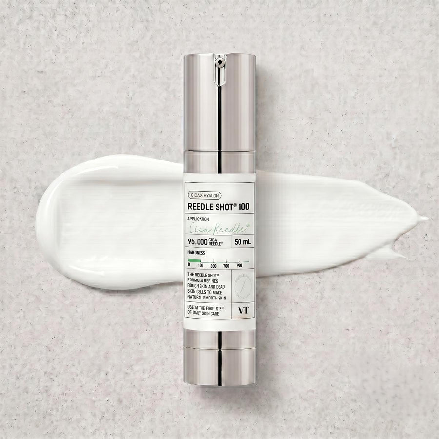Kit Reedle PDRN VT: ampolla Reedle Shot 100 de 50 ml sobre su textura
