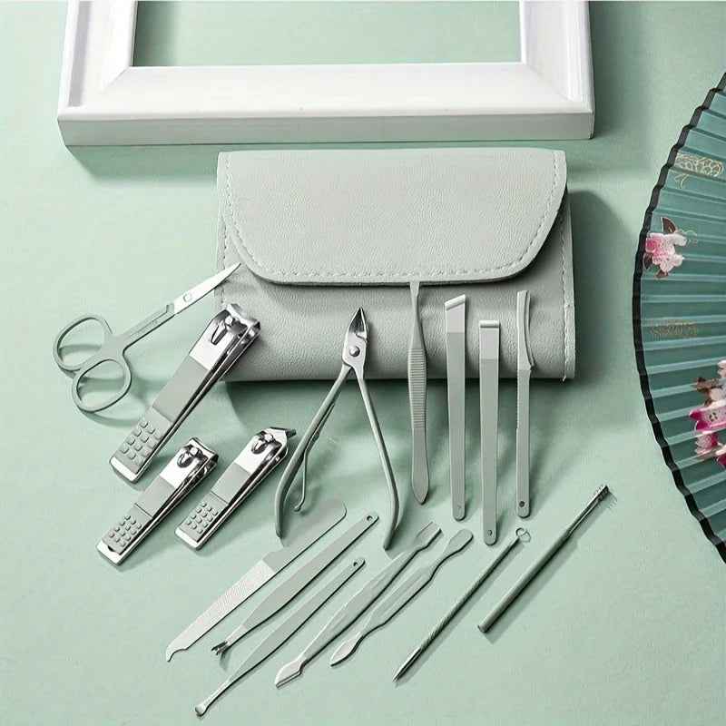 Set de Cortauñas 16 piezas herramientas para manicura en casa.