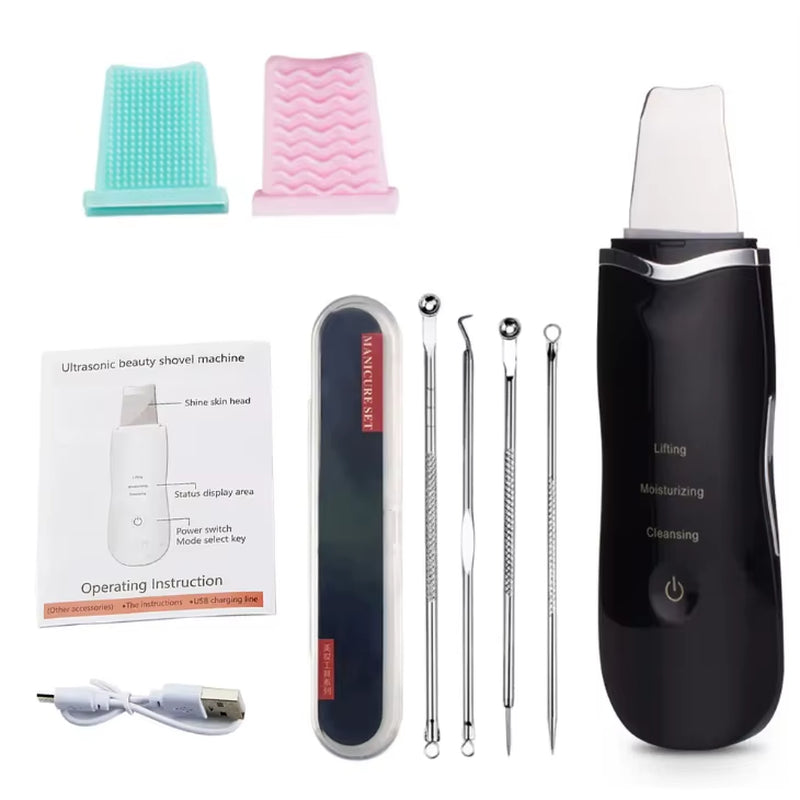 Espátula Ultrasónica Facial detalle del botón de encendido