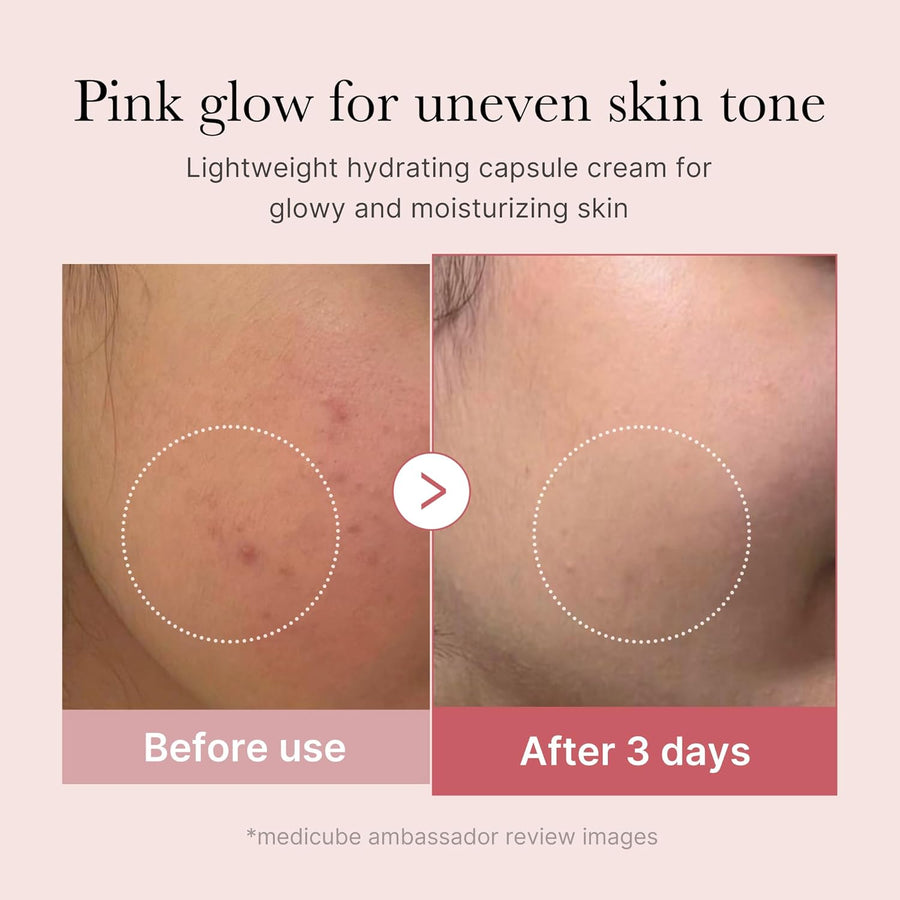 Capsule Cream con PDRN Medicube textura en gel al aplicar.