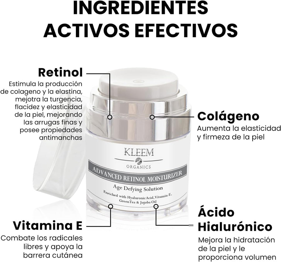 Crema Antiarrugas de Noche antes y después de uso