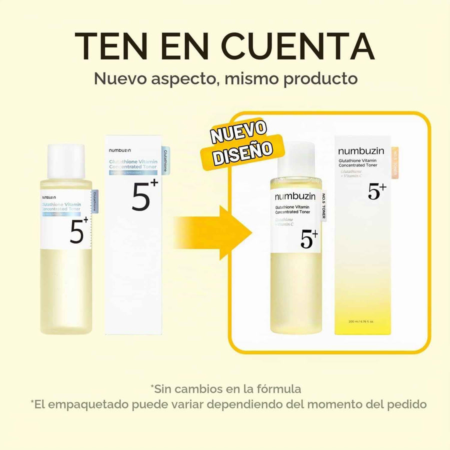 Numbuzin No.5 Tónico Vitamin Boosting textura tipo esencia.