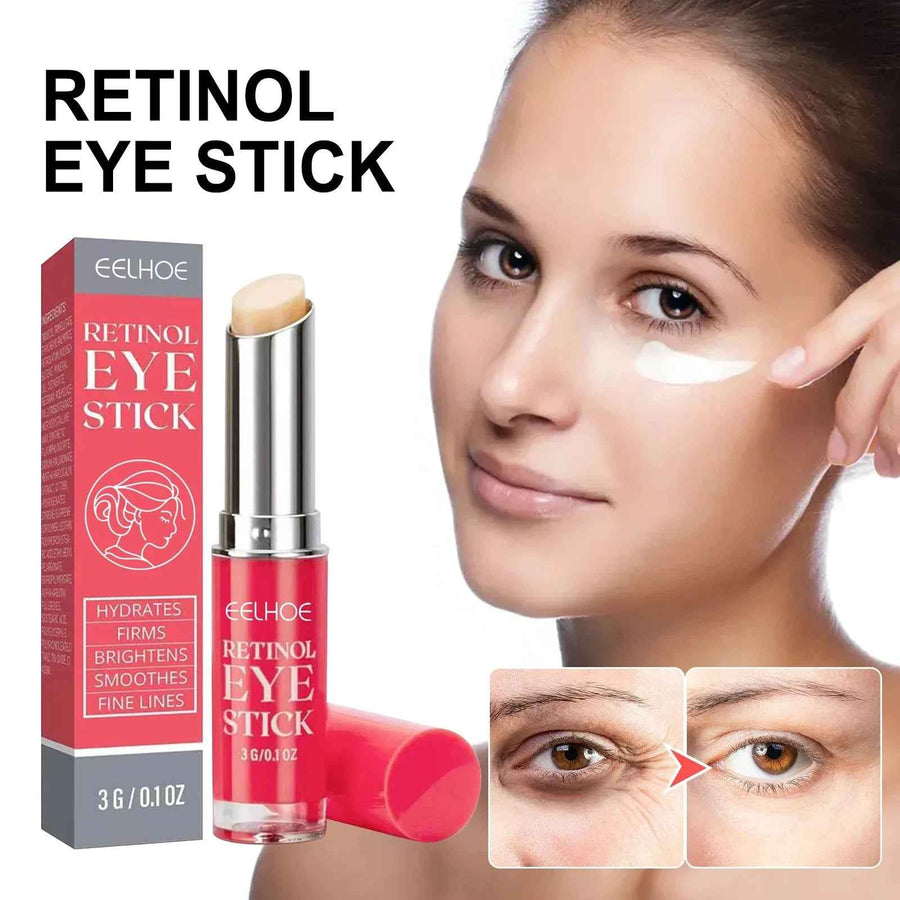 Stick Contorno de Ojos Retinol EELHOE con la tapa retirada mostrando la barra.